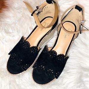 Crown Vintage Black espadrille Wedge